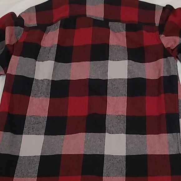 RedHead Black Red Flannel Shirt Button Down Mens Sz S Shacket Cotton - Picture 9 of 9